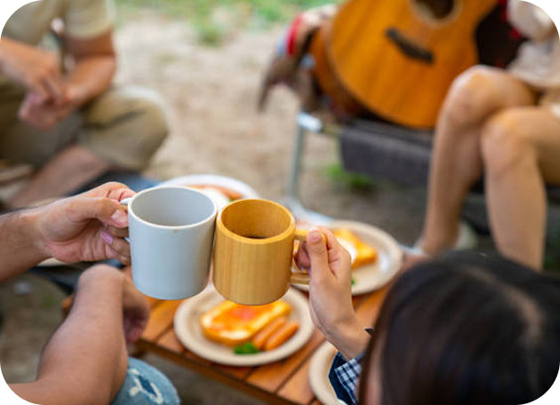 コーヒーで乾杯