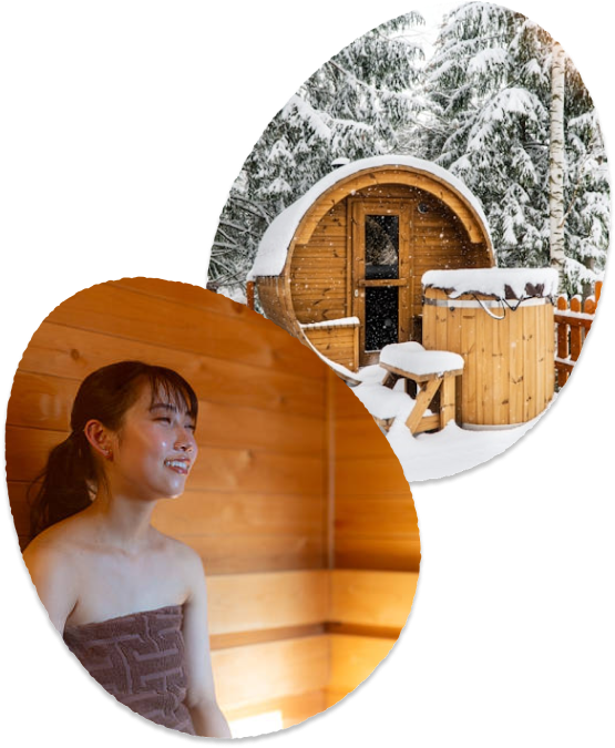 サウナの卵形イメージ（合成画像）